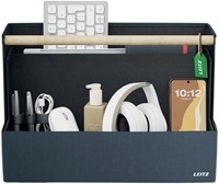 BUREAU ORGANIZER LEITZ DRAAGBAAR GESTOFFEERD DONKERGRIJS-4