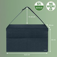 OPBERGTAS LEITZ GESTOFFEERD MET DEKSEL GRIJS-3