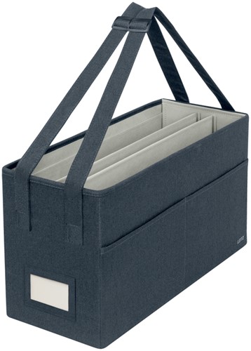OPBERGTAS LEITZ GESTOFFEERD MET DEKSEL GRIJS-2