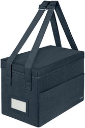 OPBERGTAS LEITZ GESTOFFERD MET DEKSEL COMPACT GRIJS