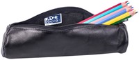PENNENETUI OXFORD 22X6CM LEER ROND ZWART-3