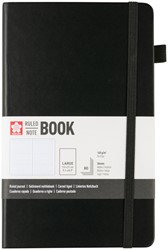 NOTITIEBOEK SAKURA LARGE 130X210MM LIJN HARD COVER ZWART