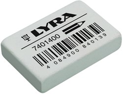 GUM LYRA INDIA RUBBER DOOS À 40 STUKS WIT