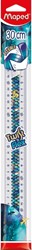LINIAAL MAPED TWIST 'N FLEX DRAGON 30CM BLAUW