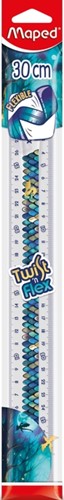 LINIAAL MAPED TWIST 'N FLEX DRAGON 30CM BLAUW