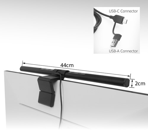 MONITORLAMP ACT LED DIMBAAR USB-2