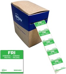 ETIKET AVERY HACCP VRIJDAG-GROEN 25X25MM 1000 STUKS