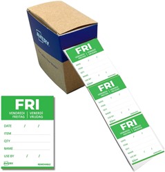 ETIKET AVERY HACCP VRIJDAG-GROEN 40X56MM 500 STUKS