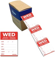 ETIKET AVERY HACCP WOENSDAG-ROOD 40X56MM 500 STUKS