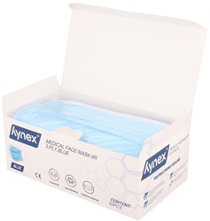 MONDMASKER HYNEX IIR 3-LAAGS BLAUW 50 STUKS