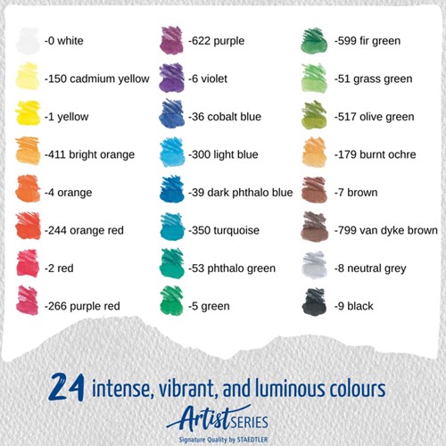 AQUARELPOTLOOD STAEDTLER MARS LUMOGRAPH SET À 24 KLEUREN-3