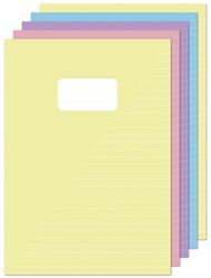 SCHRIFT KANGARO A4 LIJN 80 PAGINA'S 60GR PASTEL ASSORTI PAK À 5 STUKS