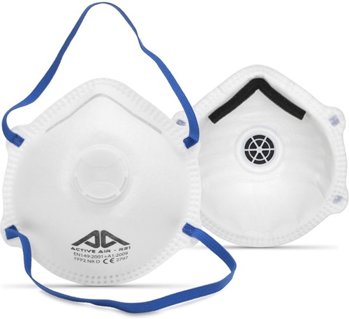 STOFMASKER ACTIVE GEAR MET VENTIEL FFP2 10 STUKS-2