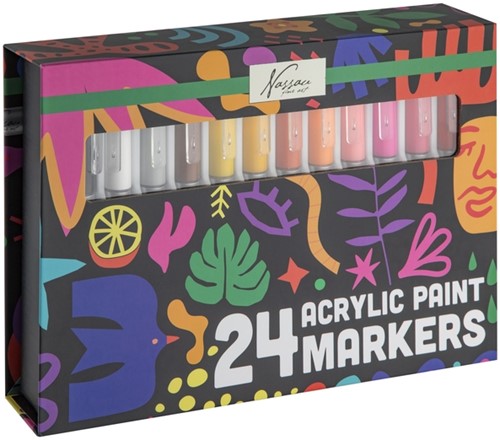 ACRYLMARKERS NASSAU SET À 24 KLEUREN