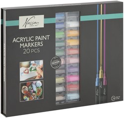 ACRYLMARKER NASSAU SET À 20 KLEUREN