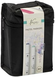 PASTELMARKERS NASSAU SET À 24 KLEUREN