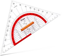 GEODRIEHOEK ARISTO GEOCOLLEGE 220MM MET GREEP TRANSPARANT-2