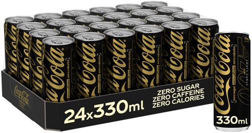 FRISDRANK COCA COLA ZERO SUGAR ZERO CAFFEINE BLIK 330 ML