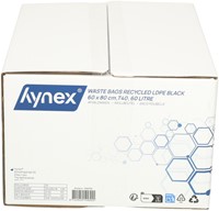 AFVALZAK HYNEX 60X80CM LDPE RECYCLED T40 60L ZWART ROL À 20 STUKS-5