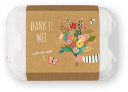 GIFTBOX BLOSSOMBS DANK JE WEL EIERDOOSJE À 6 ZAADBOMMETJES