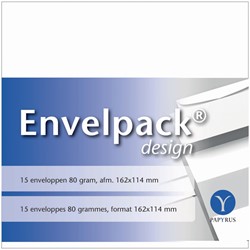 ENVELOP PAPYRUS ENVELPACK DESIGN C6 114X162MM WIT 894406 15 STUKS
