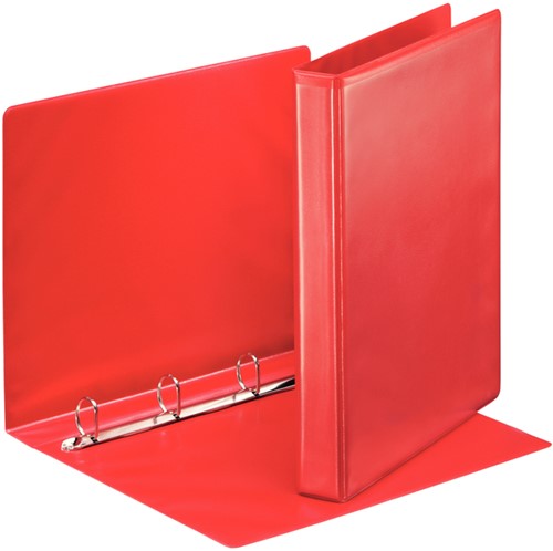 PRESENTATIERINGBAND ESSELTE ESSENTIALS PANORAMA A4 4-RINGS D-MECHANIEK 25MM ROOD