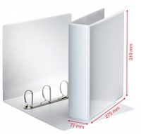 PRESENTATIERINGBAND ESSELTE ESSENTIALS PANORAMA A4 4-RINGS D-MECHANIEK 77MM WIT-2