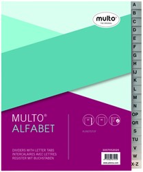 TABBLADEN MULTO A5 17-GAATS ALFABET PP GRIJS