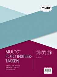 FOTOTAS MULTO A4 23-GAATS 3-VAKS 10X15CM + SCHRIJFSTROOK PP TRANSPARANT 10 STUKS