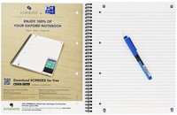 COLLEGEBLOK OXFORD A4+ LIJN 4-GAATS 180 PAGINA'S 80GR ZWART-2