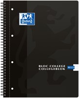 COLLEGEBLOK OXFORD A4+ RUIT 5X5MM 4-GAATS 180 PAGINA'S 80GR ZWART