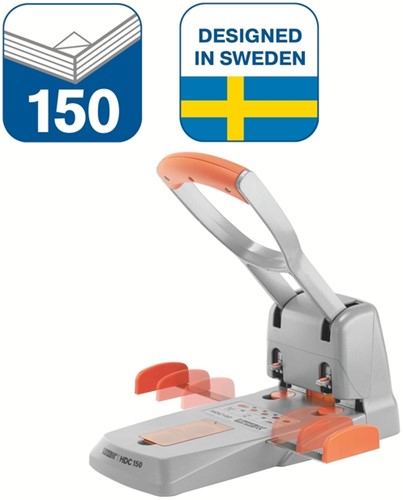 PERFORATOR RAPID SUPREME HDC150/2 HEAVY DUTY 2-GAATS 150 VEL ZILVER/ORANJE-2
