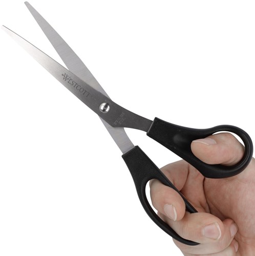 KANTOORSCHAAR WESTCOTT 210MM MET KUNSTSTOF GRIP RVS-2