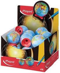 PUNTENSLIJPER MAPED GLOBE DISPLAY Á 16 STUKS