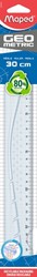 LINIAAL MAPED GEOMETRIC 30CM TRANSPARANT