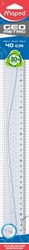 LINIAAL MAPED GEOMETRIC 40CM TRANSPARANT