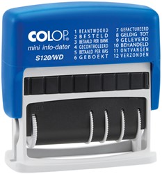 WOORD-DATUMSTEMPEL COLOP PRINTER MINI S 120/WD 12 TEKSTEN