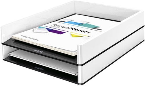 BRIEVENBAK LEITZ WOW A4 WIT/ZWART-2