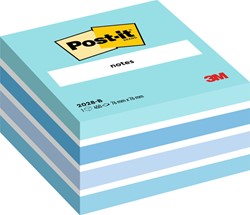 MEMOBLOK POST-IT 2028 76X76MM KUBUS PASTEL BLAUW