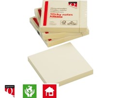 MEMOBLOK QUANTORE 76X76MM GEEL 100 VEL