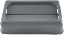DEKSEL RUBBERMAID SLIM JIM VENTED GESLOTEN MET SWINGSYSTEEM GRIJS