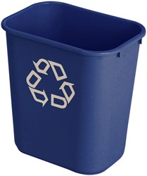 PAPIERBAK RUBBERMAID RECYCLING MEDIUM 26L BLAUW