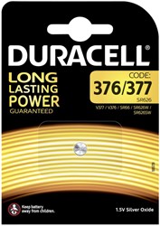BATTERIJ DURACELL KNOOPCEL 377 ZILVER OXIDE Ø6,8MM 1,5V-18MA