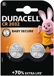 BATTERIJ DURACELL KNOOPCEL 2XCR2032 LITHIUM Ø20MM 3V-180MAH