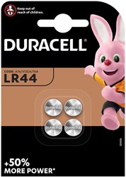 BATTERIJ DURACELL KNOOPCEL 4XLR44 ALKALINE Ø11,6MM