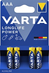 BATTERIJ VARTA LONGLIFE POWER 4X AAA