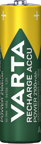 BATTERIJ OPLAADBAAR VARTA 4X AA 2100MAH READY2USE-2