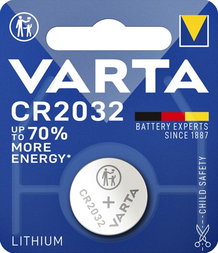 BATTERIJ VARTA KNOOPCEL 1X CR2032 LITHIUM