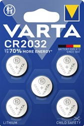 BATTERIJ VARTA KNOOPCEL 5X CR2032 LITHIUM
