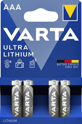 BATTERIJ VARTA ULTRA LITHIUM 4X AAA